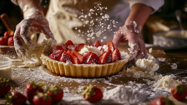 Comment réussir une pâte sablée pour une tarte aux fraises avec une crème mousseline ?